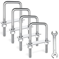 M8 Square U-Shaped Bolt, U-Shaped Bolt 2 Inch Wide, 304 Stainless Steel Square U-Shaped Bolt