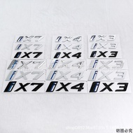3D ABS Gloss Black Letter Emblem Badge For BMW EV i3 i4 i7 iX Rear Trunk Sticker Electric Car Modifi