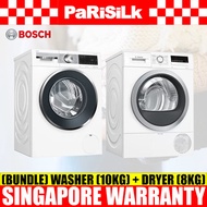 (Bundle) Bosch WGG254A0SG Washing Machine (10kg)(4 Ticks) + WTR85V00SG Heat Pump Dryer (8kg)(5Ticks)