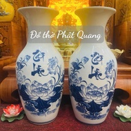 40F Bat Trang ceramic water hyacinth, 40F worship water hyacinth sold in pairs