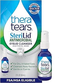 TheraTears SteriLid Antimicrobial Eyelid Cleanser and Facial Wash, 2 Fl Oz Spray