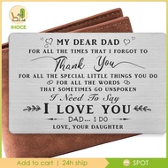 [Ihoce] Engraved Wallet Insert Card Gift Unique Insert Note Card Greeting Card for Christmas Proposal Engagement Papa Dad