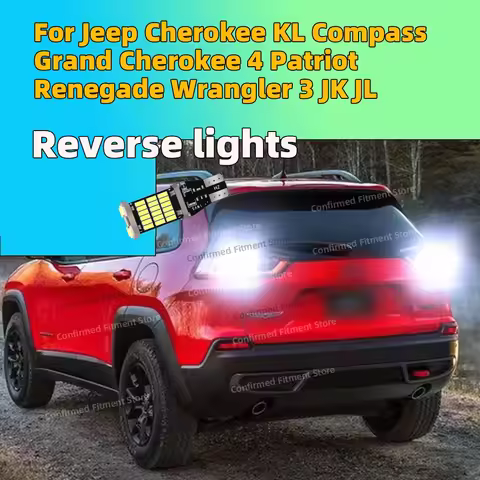 T15 High Quality 6000K White LED Reverse lights Bulbs For Jeep Cherokee KL Compass Grand Cherokee 4 