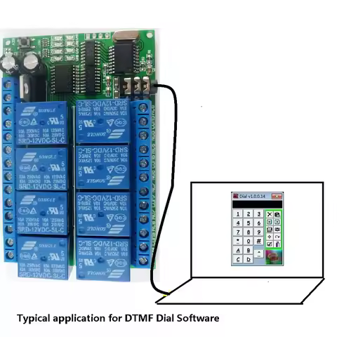 DTMF Relay Module AD22A08 DC 12V 8 Channels MT8870 Audio Decoder Phone Remote Control Switch Smart H