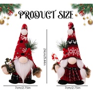 Christmas Decoration Gnome Figures, 2 Pieces Christmas Decoration Figure Elf Plush Christmas Gnome S