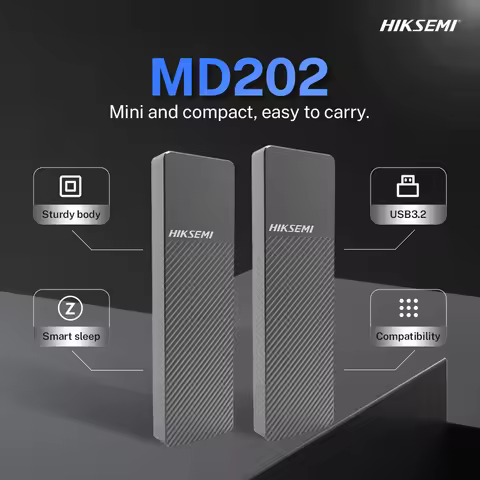 HIKSEMI MD202 M.2 SSD Enclosure For NVME & M.2 SATA Type C to USB3.2 Drive Case Protocol For 2230/22