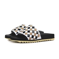 Sweet Villians M1210 馬賽克閃閃怪真皮編織涼鞋 米白黑