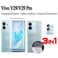 3 in 1 Vivo V29/V29 Pro/V29 lite/V29E Tempered Glass Screen Protector For VIVOV29 Pro V29E V 29 Came