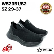 NewStar W523B1-B2 Black School Shoes  [Slip On] Kasut Hitam