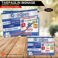 ♞,♘,♙2pcs GCASH Business Tarpaulin | GCASH In/Out Tarpaulin Signage |  Load na Dito | Signage 1.5ft