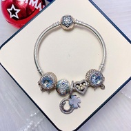 [Free silver cleaner 50 ml bottle] Pandora Bracelet - 925 Italian silver Charm Bracelet, hot trend b