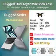 FAF Dual Layer Rugged TPU Bumper Shockproof Protection Case Elevated Stand MacBook Pro 14 14 A2442 A