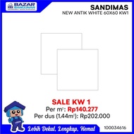 Sandimas - Granite Granit Lantai Dinding New Antik White 60X60 1.44M K