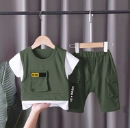 COD PAKAIAN ANAK LAKI LAKI BAJU LENGAN PENDEK ANAK SETELAN ROMPI ANAK LAKI LAKI DAN PEREMPUAN BAJU D