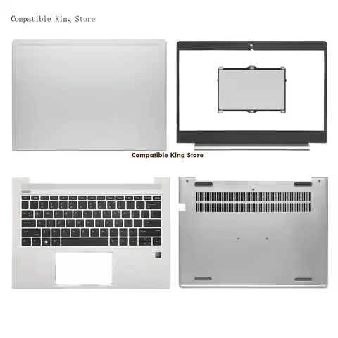 LCD Back Cover Front Bezel Frame Palmrest Keyboard Bottom Case Silver New Housings For HP Probook 43