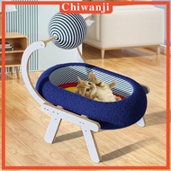 [Chiwanji] Sisal Cat Bed, Cat Scratching Post, Wooden Cat Scratching Post with Scratching