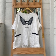 2hand white shirt, waist 90cm, length 64cm, code 273