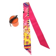 全新未使用愛馬仕 Twilly Plumetis 絲綢玫瑰顏色0771 [二手] 愛馬仕