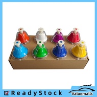 valuemalls Desk Bells 8 Notes Metal Hand Rainbow Music Percussion Instrument Smooth Edges Holiday Bi