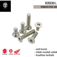 FH (5pcs) M5 x 30 verseng bolt M5 x 35/ M5 x 40/ M5 x 45/ M5 x 50 Bolt JF L M5 bolt/ M5fh L flat hea