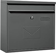 Mailbox Galvanized Steel Post Box Rust Resistant Drop Box Security Lockable Parcel Box Utility Wall Mount Suggestion Box