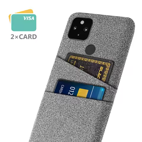 Pixel 5 For Google Pixel 5 /4a 4g / 4A 5G 6 Pro 4XL 6a 7 Pro Luxury Fabric Dual Card Phone Cover For