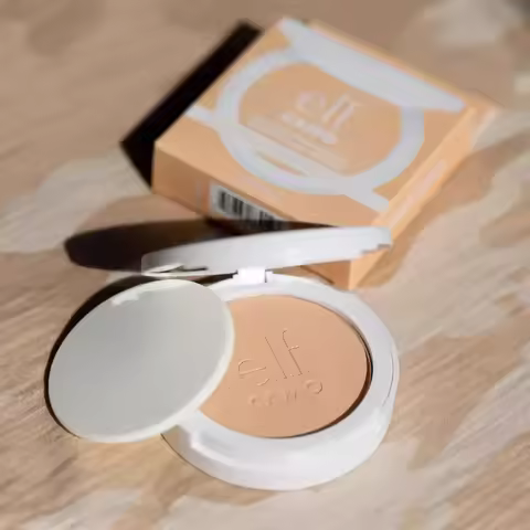 ELF Camo Powder Foundation Flawless Powder Matte Long-lasting Concealer Waterproof Brightening Pore-