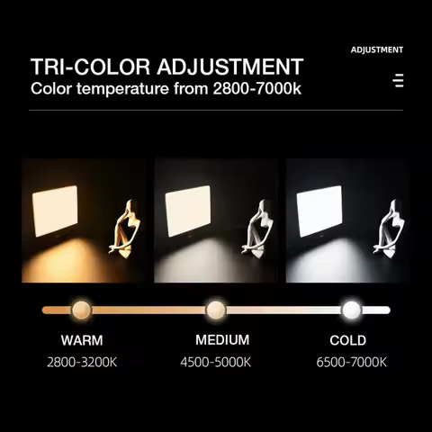 Compact Bi-Color Led Video Light (8"/12") - 2800K-7000K Studio Panel for Streaming & Photo Shoots On