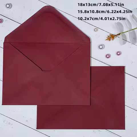 50pcs/lot Wine Red 18x13cm Envelope Small Business Supplies 120g Paper Invitations Postcards Letters
