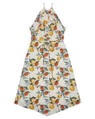 SLYQ MADE 🍊 SICILY PRINTED COTTON TIE WAIST DRESS ชุดเดรสลายดอก แขนกุดผูกเอวผ้าพิมพ์ลาย ผ้าคอตตอนสปั