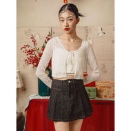 CORE Floral Cliq Ribbon Tied Cardigan