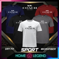 ‎️‍🔥HARGA BORONG‎️‍🔥 COACH Microfiber T Shirt Tshirt Tee Sportswear Round Neck Sports Quick Dry Baju
