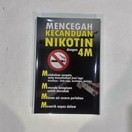Poster Kesehatan Mencegah Kecanduan Nikotin Poster Dilarang Merokok Poster No Smoking