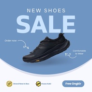 H0KA Transport Hiking Shoes Triple Black Free Socks