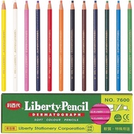 [Doremi Stationery Shop] LIBERTY 7600 Paper Roll Oil Crayon 12 Colors/Paper Pencil Oil Pastel