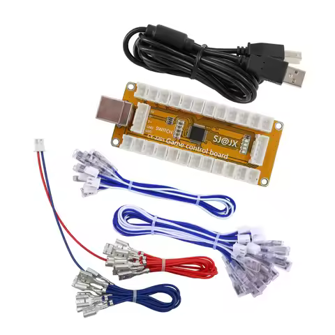 SJ@JX Arcade Game USB Encoder Zero Delay Gamepad LED Button Joystick Controller for Nintendo Switch 