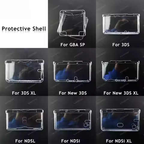 Plastic Clear Crystal Protective Hard Shell Skin Case Cover For GBA SP NDSL DSI NDSi XL 3DS XL New 3