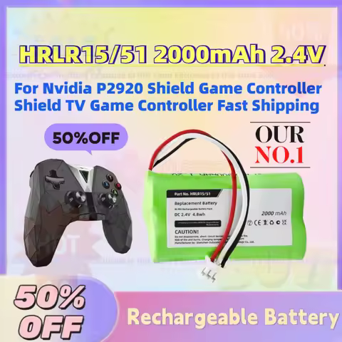 In Stock HRLR15/51 2000mAh 2.4V Ni‑MH Battery for Nvidia P2920 Shield Game Controller Shield TV Game