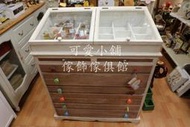 （臺中 可愛小舖）復古鄉村風雙色刷舊八抽二掀蓋式櫃多抽櫃萬用櫃展示櫃斗櫃收納櫃模型店營業場所百貨公司飾品店服飾店店面民宿