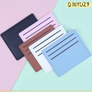 QINYUZ9SF PU Card Holder, 5 Colors PU Leather Business Card Holder,  Multiple Card Slots Slim Card  