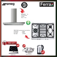 Smeg Chimney Cooker Hood KBT900XE + Smeg SRV573XG Cooking Gas Hob / Chimney Hood / Teka Hood / Elba Hood (Pre Order)