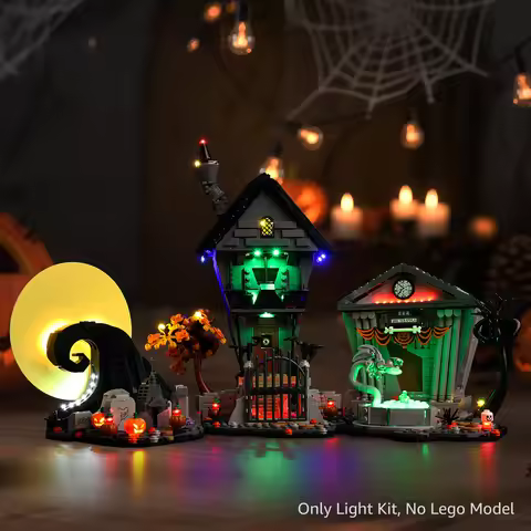 No Model LED Light Set Suitable for LEGO Disney Tim Burton's The Nightmare Before Christmas 21351 Bu