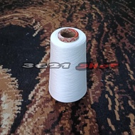 1 Pcs Benang Obras Polyester 130 gram 200 gram 500 gram -+ Warna Putih Dan Hitam / Benang obras mura