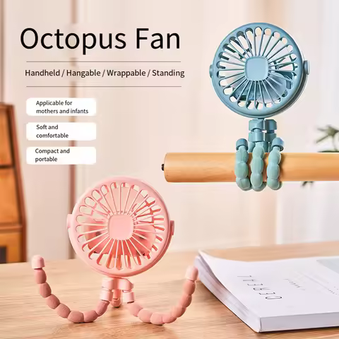 The portable electric fan can rotate 360° and can be wound at will It has three speeds and is suitab