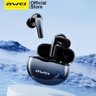 Awei T62 Environmental Noise Cancelling True Wireless Earphone With 4 Mic Bluetooth 5.3 Earbuds HiFi Music Sports Waterproof Headset