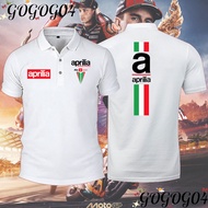 Aprilia Racing Team Polo Baju Tee MotoGP Motorcycle Printed Cotton Polo T-shirt 02