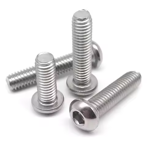 10/50pcs M1.6 M2 M2.5 M3 M4 M5 M6 M8 304 A2-70 Stainless Steel ISO7380 Hexagon Hex Socket Head Butto