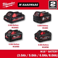 MILWAUKEE M18 REDLITHIUM™ & FORGE Battery (8.0Ah / 6.0Ah / 5.0Ah / 3.0Ah)
