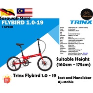 (ReadyStock) 20" Trinx Flybird 1.0 - 19 Folding Bike - Basikal Lipat - 折叠式自行车 - Folding Bike