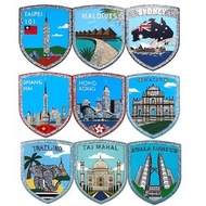 環遊世界系列銀亞洲主題貼紙9入 台北101貼紙 台灣貼紙 愛國